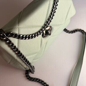 Light mint Italian leather purse